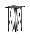Side Table Square 40*40 - Artificial Stone / Black - vivahabitat.com