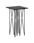 Side Table Square 40*40 - Artificial Stone / Black - vivahabitat.com