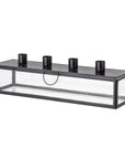 Bloomingville Pelo Advent Candle Holder, Black, Glass - vivahabitat.com