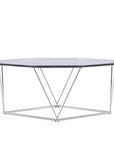 Österlen Sofa Table - Silver Chrome / Clear glass - vivahabitat.com