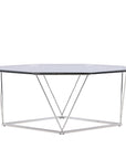 Österlen Sofa Table - Silver Chrome / Clear glass - vivahabitat.com
