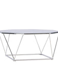 Österlen Sofa Table - Silver Chrome / Clear glass - vivahabitat.com