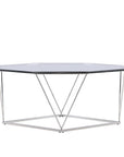 Österlen Sofa Table - Silver Chrome / Clear glass - vivahabitat.com