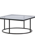 Skanör Sofa Table - Black / Clear glass - vivahabitat.com