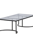 Skanör Sofa Table Rectangular - Black / Clear glass - vivahabitat.com