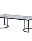 Skanör Sofa Table Rectangular - Black / Clear glass - vivahabitat.com