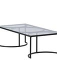 Skanör Sofa Table Rectangular - Black / Clear glass - vivahabitat.com