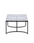Skanör Sofa Table Rectangular - Black / Clear glass - vivahabitat.com
