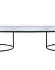 Skanör Sofa Table Rectangular - Black / Clear glass - vivahabitat.com