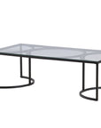 Skanör Sofa Table Rectangular - Black / Clear glass - vivahabitat.com
