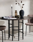 Copenhagen Dining Table - Black / Mocca Veneer - vivahabitat.com