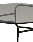 Lomma Sofa Table - Black / Clear glass - vivahabitat.com
