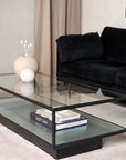 Maglehem - Sofa Table - Glass / Black - vivahabitat.com