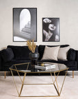 Österlen - Sofa Table - Clear Glass / Shiny Brass - vivahabitat.com