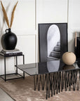 Stone - Sofa Table - Artifical Stone / Black - vivahabitat.com