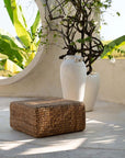 The Hyacinth Pouf Square - Natural - M - vivahabitat.com