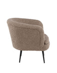 Vind Nordkoster Single Sofa - Matte Black / Dark Beige Teddy - vivahabitat.com