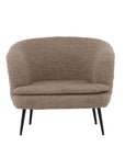 Vind Nordkoster Single Sofa - Matte Black / Dark Beige Teddy - vivahabitat.com