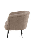 Vind Nordkoster Single Sofa - Matte Black / Dark Beige Teddy - vivahabitat.com
