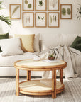 Japandi Artisanal Rattan Coffee Table