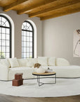 133" Japandi Style Luxury Modern Boucle Fabric Curvy Sectional Couch -USA only- - vivahabitat.com