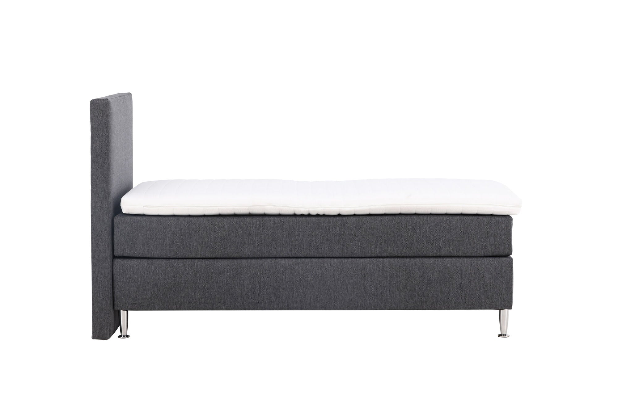 Venture Home Toledo Bed 90*200 - Matte Silver / Dark grey Fabric Lino 12 - vivahabitat.com