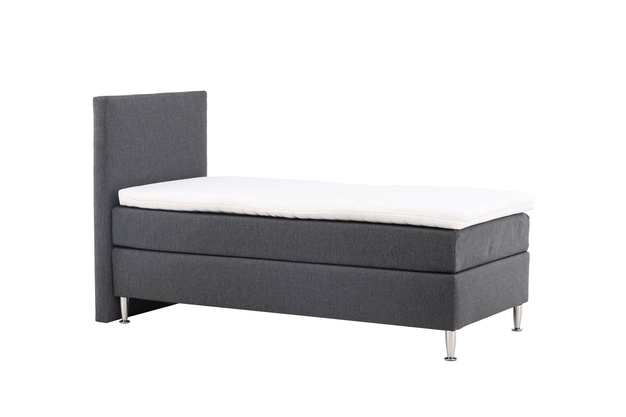 Venture Home Toledo Bed 90*200 - Matte Silver / Dark grey Fabric Lino 12 - vivahabitat.com