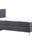 Venture Home Toledo Bed 90*200 - Matte Silver / Dark grey Fabric Lino 12 - vivahabitat.com