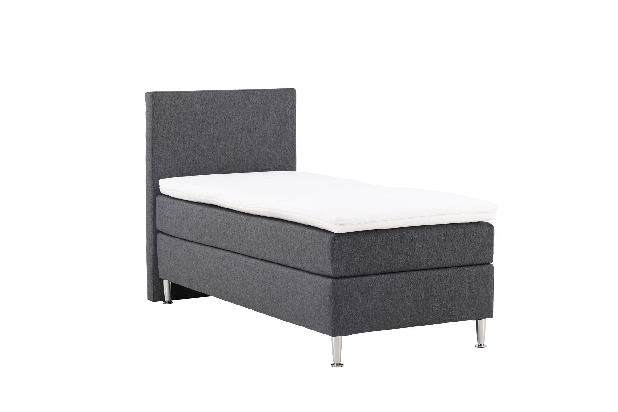 Venture Home Toledo Bed 90*200 - Matte Silver / Dark grey Fabric Lino 12 - vivahabitat.com