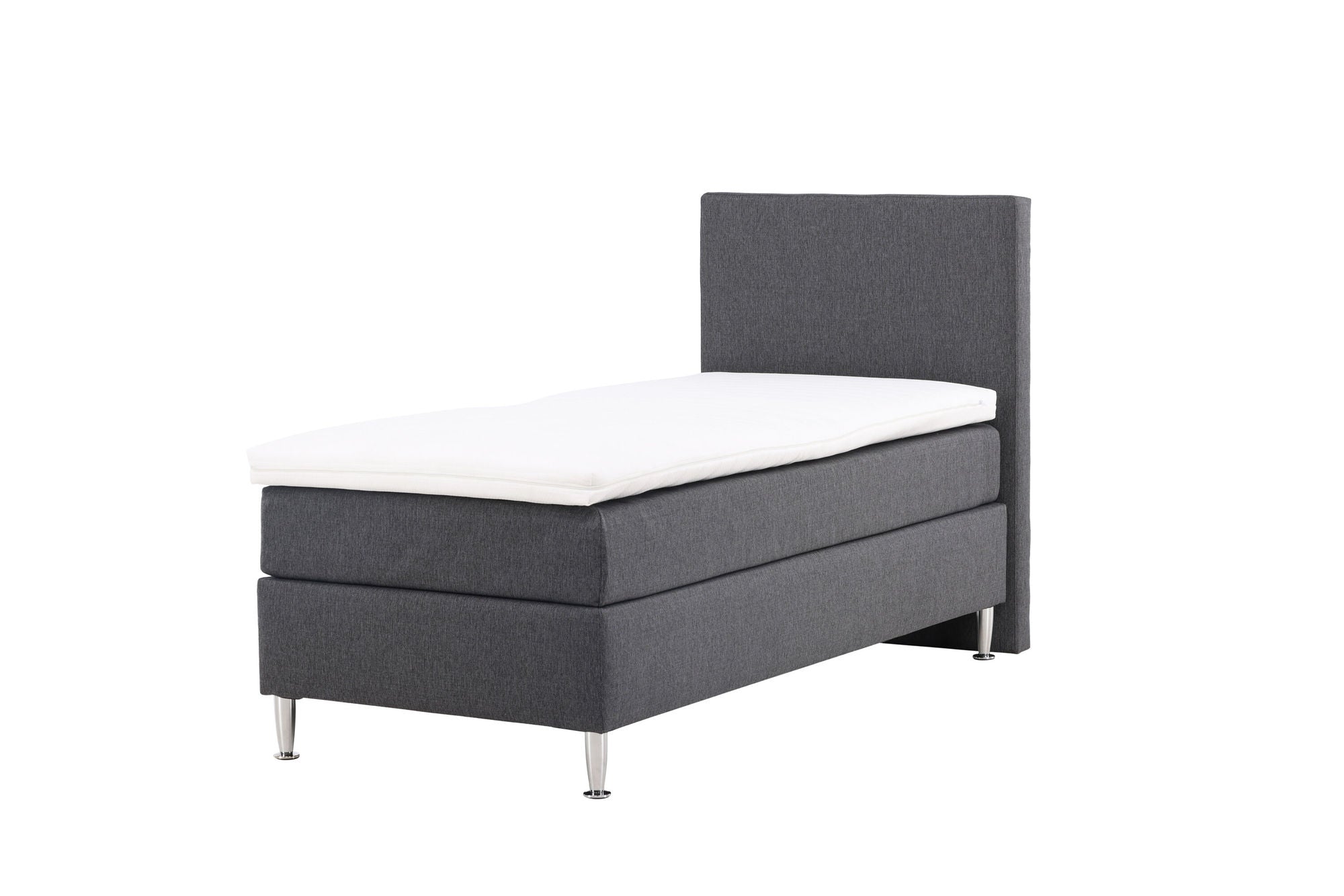 Venture Home Toledo Bed 90*200 - Matte Silver / Dark grey Fabric Lino 12 - vivahabitat.com