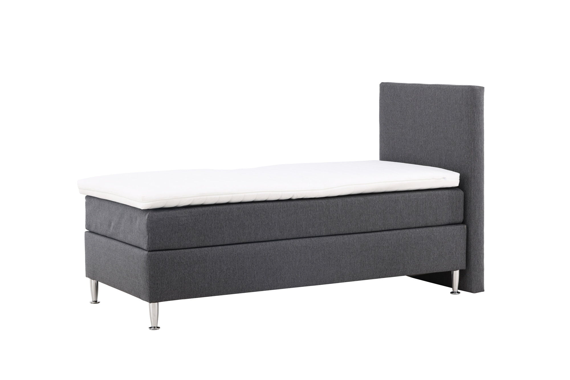 Venture Home Toledo Bed 90*200 - Matte Silver / Dark grey Fabric Lino 12 - vivahabitat.com