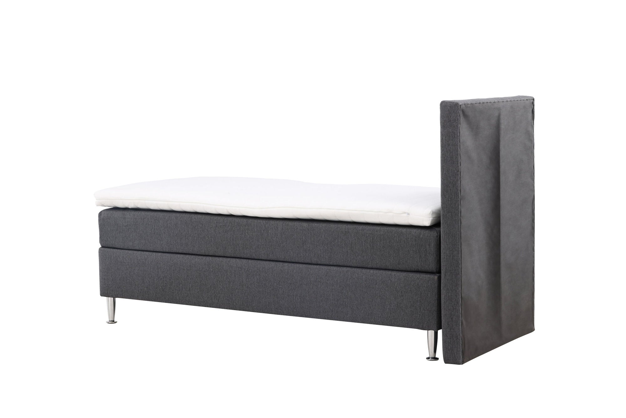 Venture Home Toledo Bed 90*200 - Matte Silver / Dark grey Fabric Lino 12 - vivahabitat.com