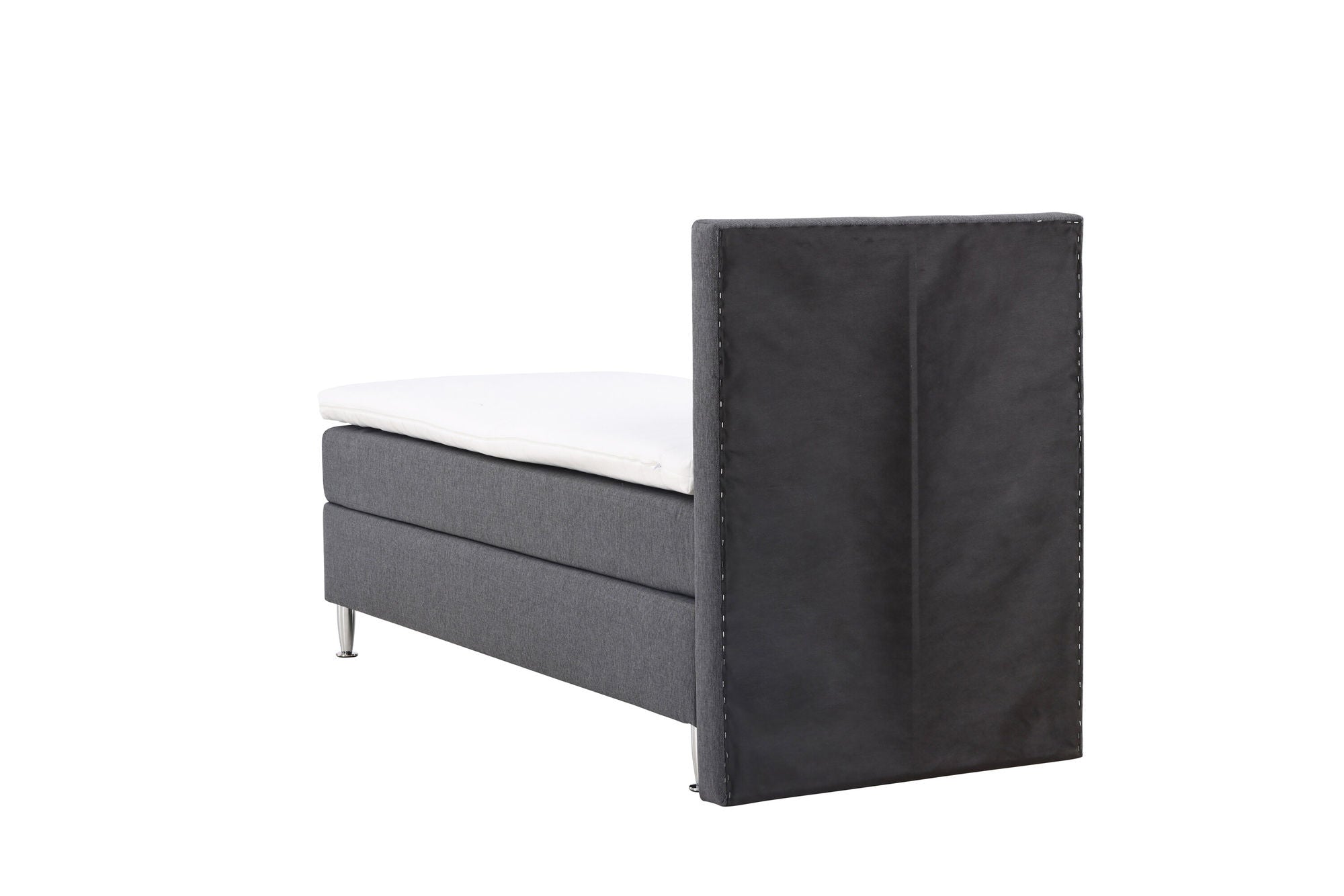 Venture Home Toledo Bed 90*200 - Matte Silver / Dark grey Fabric Lino 12 - vivahabitat.com