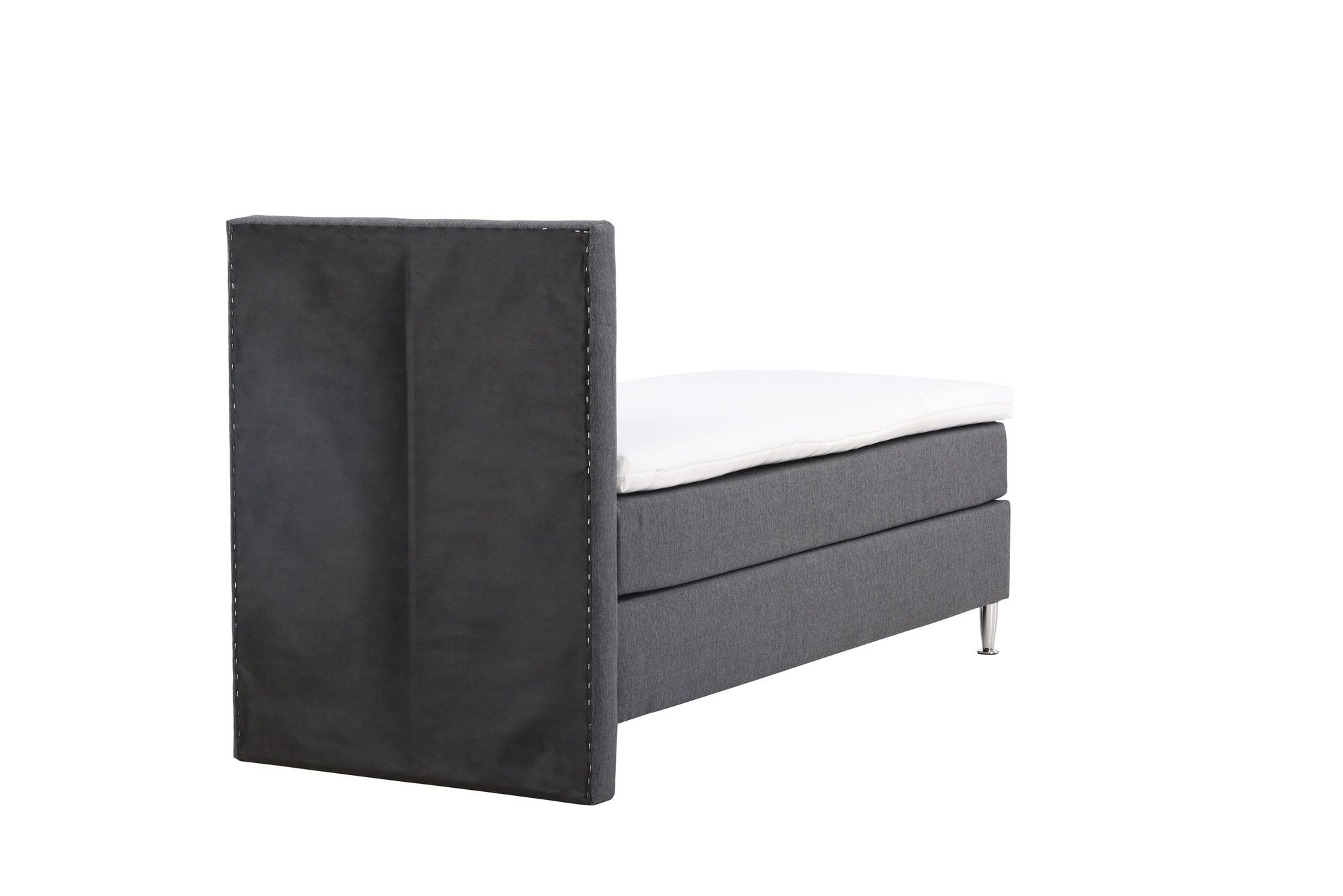 Venture Home Toledo Bed 90*200 - Matte Silver / Dark grey Fabric Lino 12 - vivahabitat.com