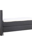 Venture Home Toledo Bed 90*200 - Matte Silver / Dark grey Fabric Lino 12 - vivahabitat.com