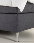 Venture Home Toledo Bed 90*200 - Matte Silver / Dark grey Fabric Lino 12 - vivahabitat.com