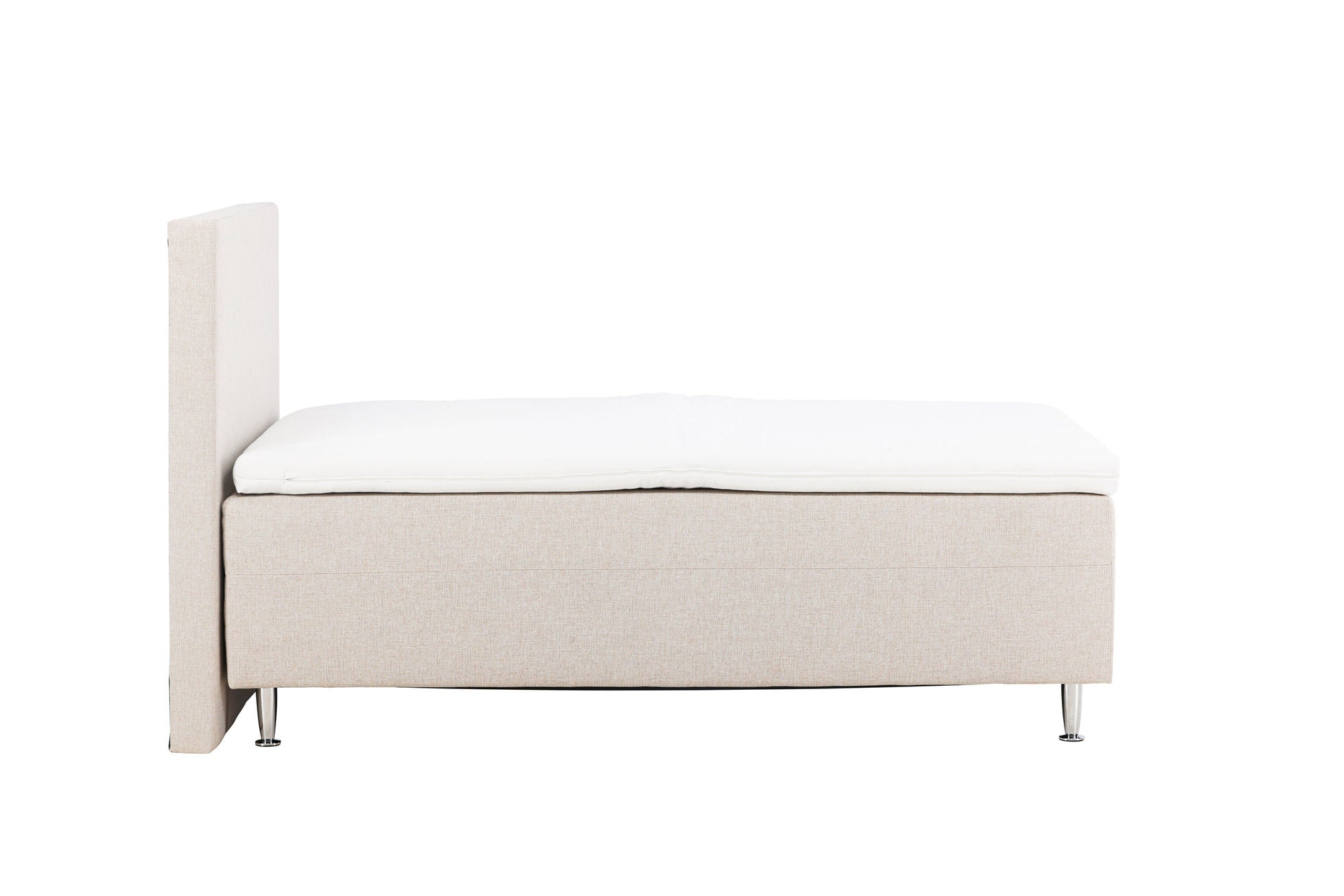 Venture Home Mesa Bed 120*200 - Matte Silver / Beige Fabric Lino 02 - vivahabitat.com