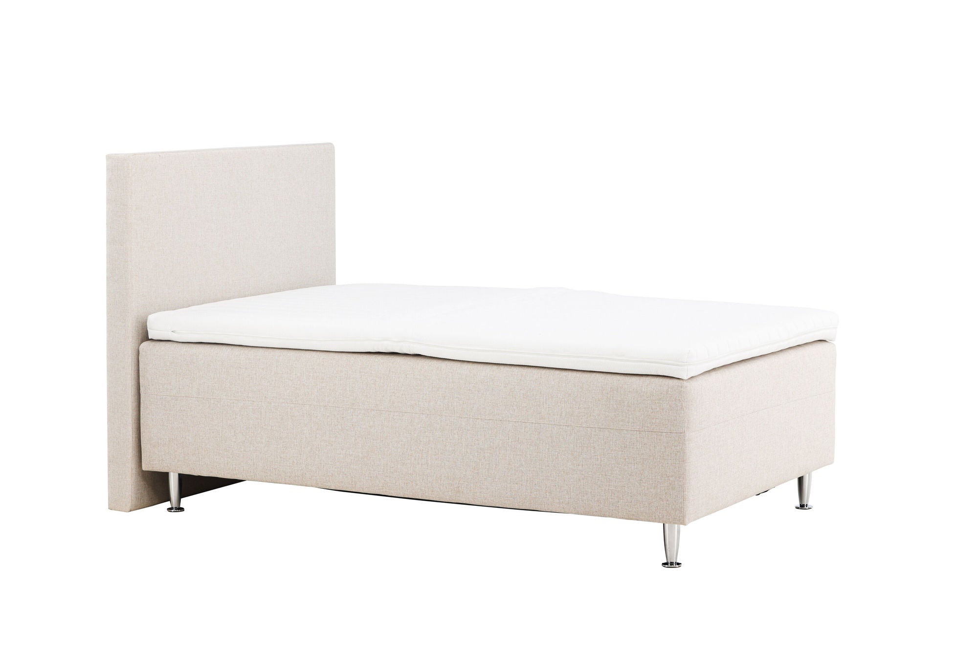 Venture Home Mesa Bed 120*200 - Matte Silver / Beige Fabric Lino 02 - vivahabitat.com