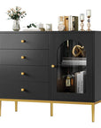 37.7'' Wide 1-Door Accent Cabinet with 4 Drawers - USA Shipping only - vivahabitat.com