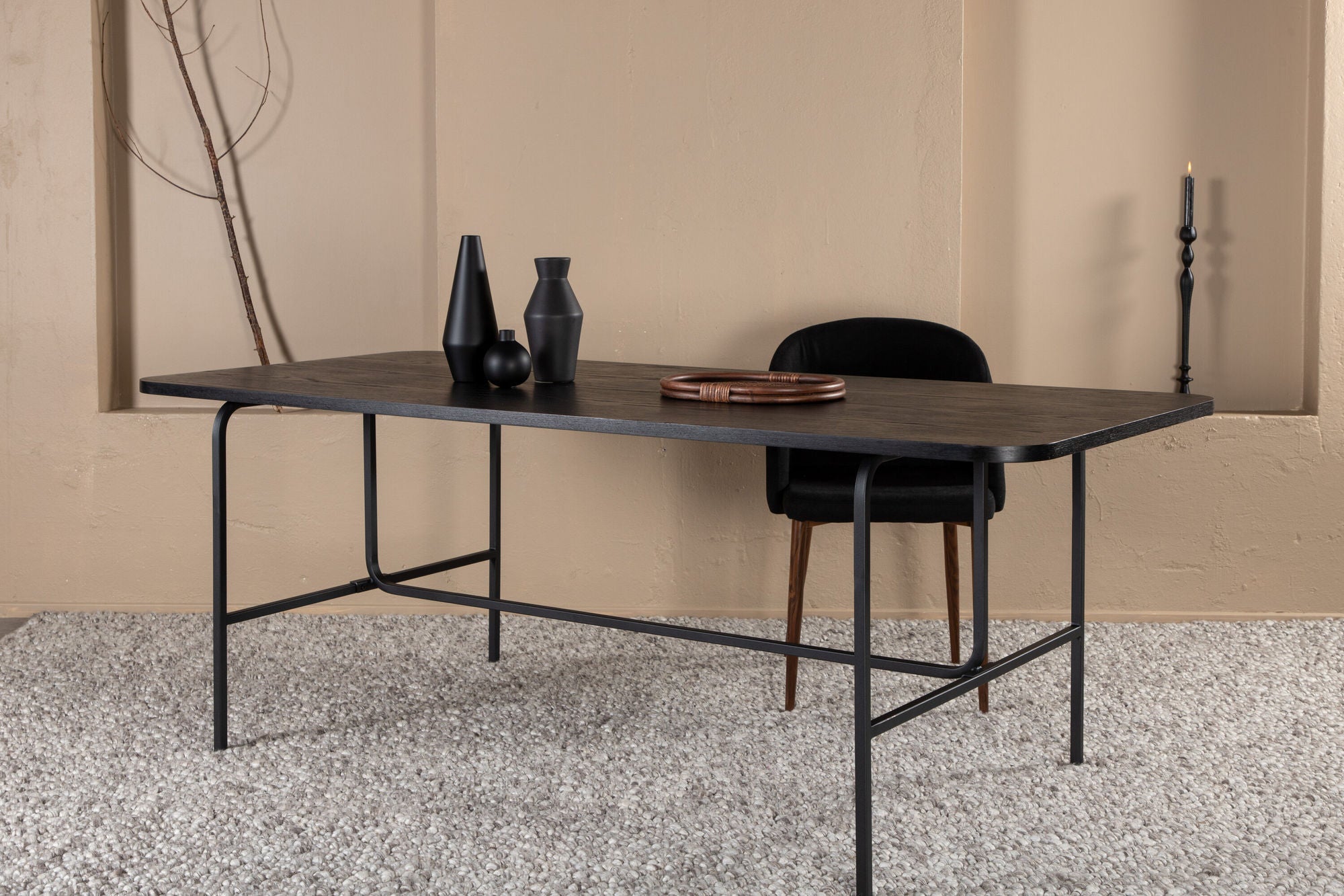 Venture Home Uno Dining Table - Black / Black Veneer - vivahabitat.com