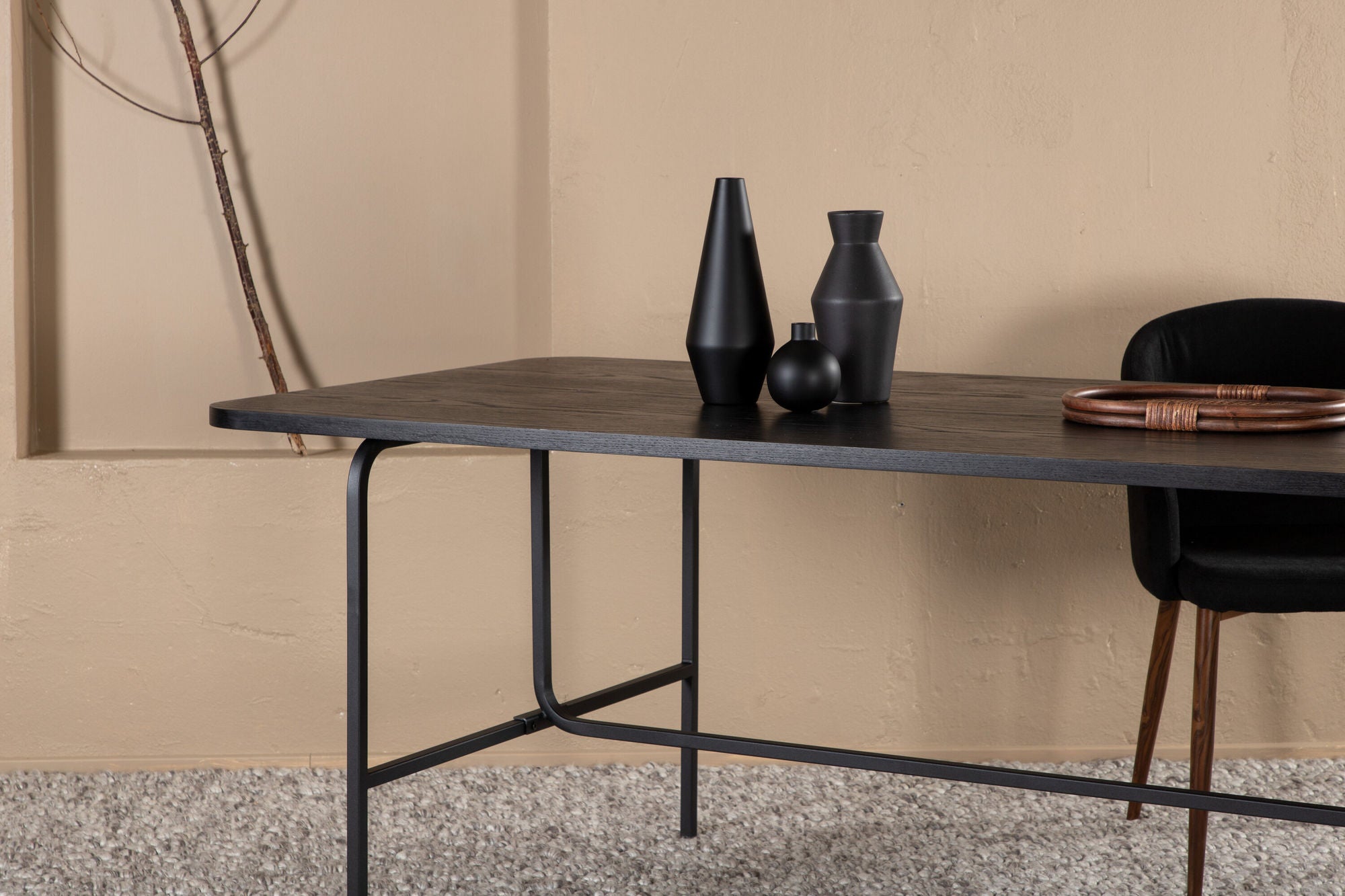 Venture Home Uno Dining Table - Black / Black Veneer - vivahabitat.com