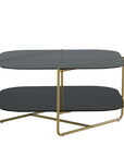 Venture Home un-line Sofa Table Brushed Brass/Smoked Glass/black Glass Marble - vivahabitat.com