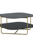 Venture Home un-line Sofa Table Brushed Brass/Smoked Glass/black Glass Marble - vivahabitat.com