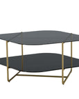 Venture Home un-line Sofa Table Brushed Brass/Smoked Glass/black Glass Marble - vivahabitat.com