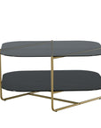 Venture Home un-line Sofa Table Brushed Brass/Smoked Glass/black Glass Marble - vivahabitat.com