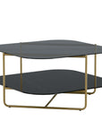 Venture Home un-line Sofa Table Brushed Brass/Smoked Glass/black Glass Marble - vivahabitat.com