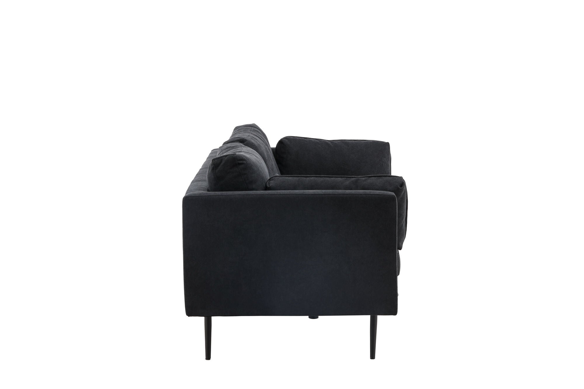 Venture Home Boom Sofa - Black / Black Fabric / linen - vivahabitat.com