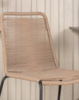 Venture Home Way café table 70*70+Lindos Stacking Chair - Black Alu / Latte Rope_2 - vivahabitat.com