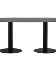 Venture Home Pillan Oval Dining Table - Black / Black Glass Marble - vivahabitat.com