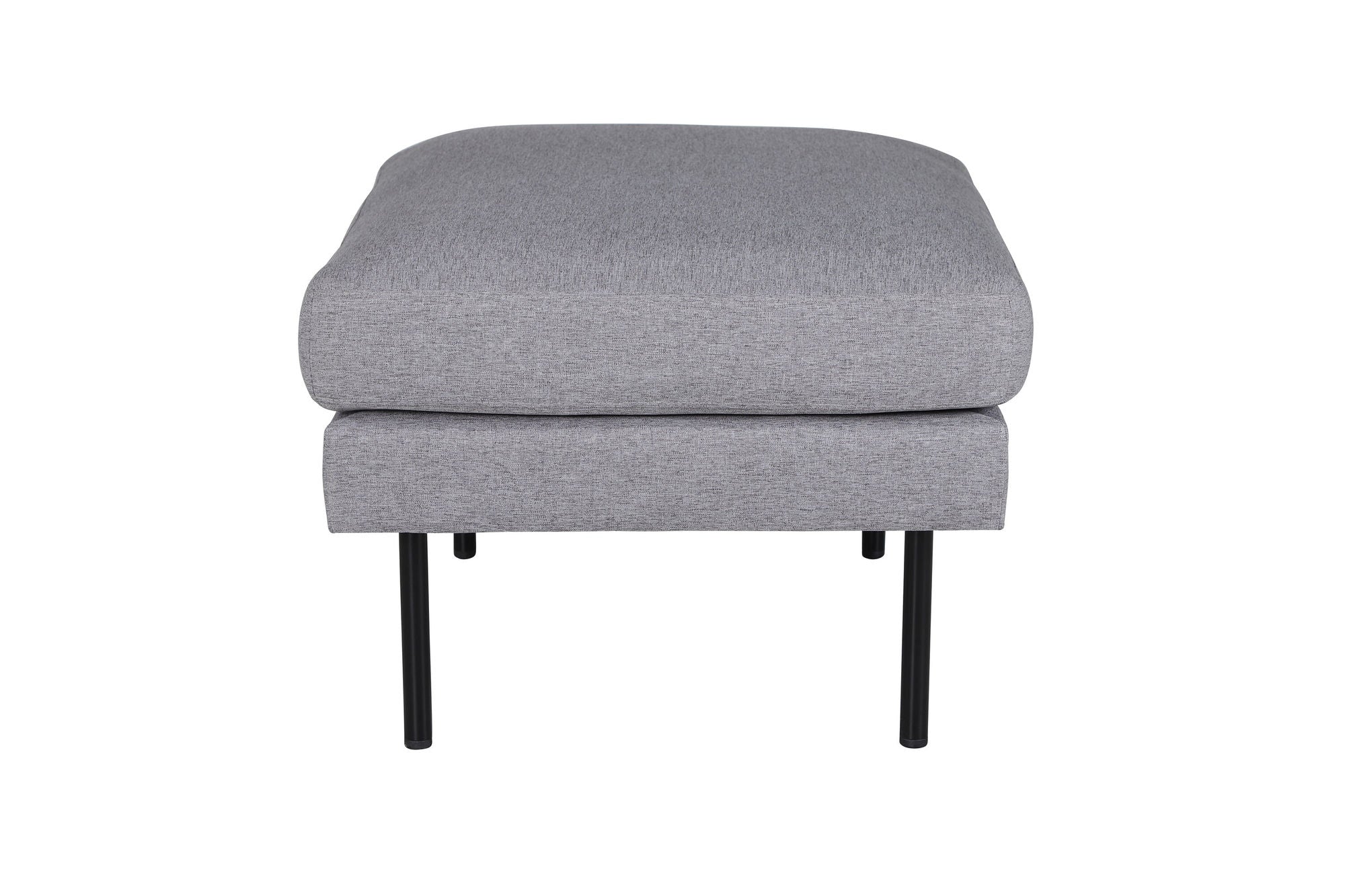 Venture Home Zoom Ottoman - Black / Steel Grey Fabric - vivahabitat.com